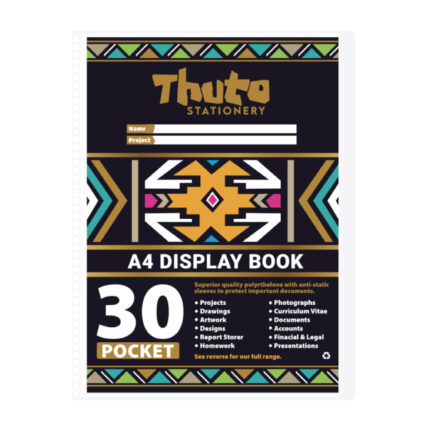 A4 Hard Cover Display Flip File  30 Pocket-Ndebele Edition