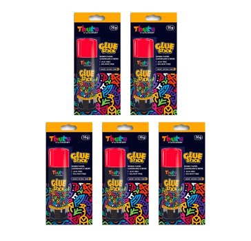 Thuto Glue Stick 36g - Blister Packaging - Pack of 5 - Classic Edition