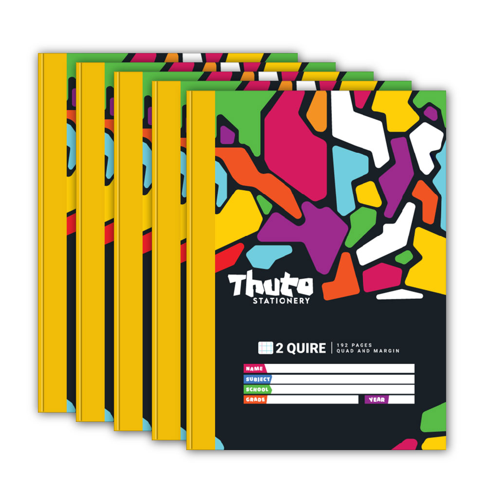 Thuto Counter Book A4 192 Quad & Margin (Pack of 5) - Jazzy Edition Thuto Counter Book A4 192 Quad & Margin - Pack of 5 - Jazzy Edition