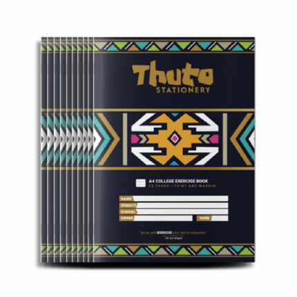 Thuto A4 Exercise Book 72 Pages Feint & Margin in - Pack of 10 - Ndebele Edition